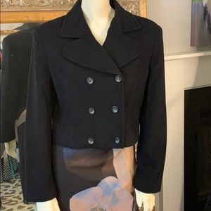 Express wool/cashmere blend cropped coat small